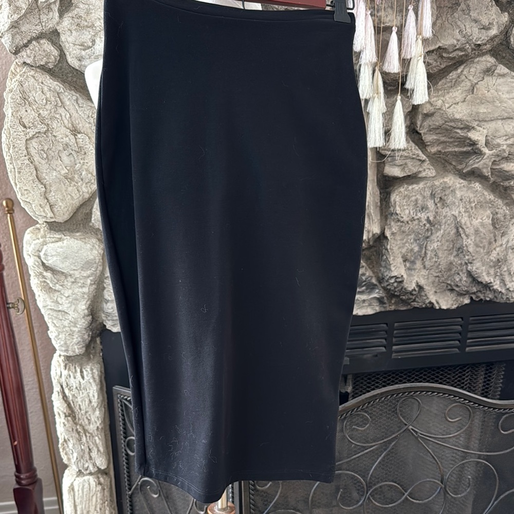 Silence + Noise Black Midi Pencil Skirt for Work